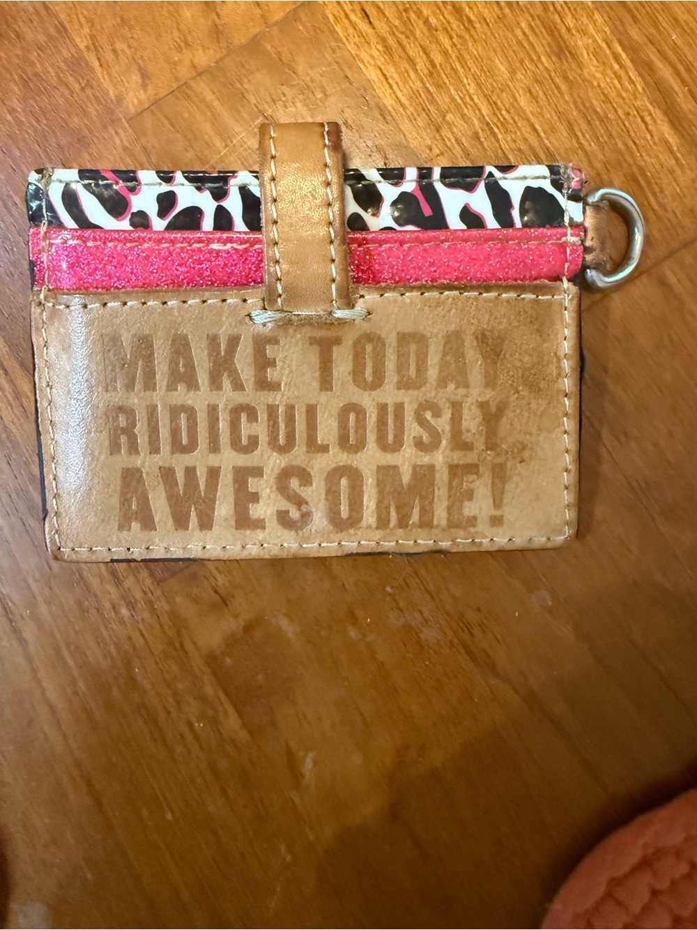 Consuela Make Today Cardholder Brown Leather Ridiculously Awesome Keychain